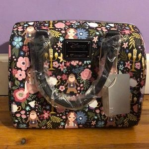 Loungefly X beauty and the beast floral duffle